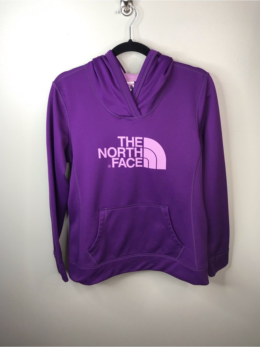 The North Face Purple Pullover Hoodie with Light Purple Logo Sz Large